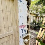 Stone repair work during picture from Lonestar Masonry Repair