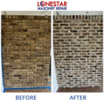 Before and After German Smear - Interior Wall make over by Lonestar Masonry Repair Before and After German Smear - Interior Wall make over by Lonestar Masonry Repair