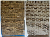 Before and After German Smear - Interior Wall make over by Lonestar Masonry Repair Before and After German Smear - Interior Wall make over by Lonestar Masonry Repair